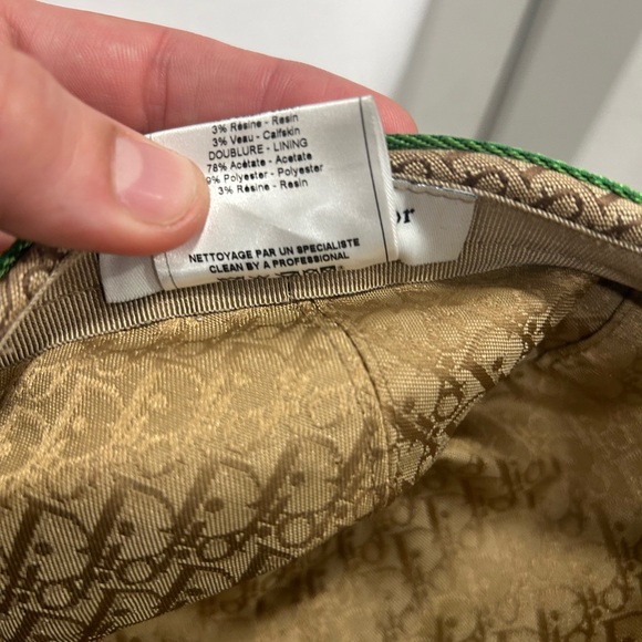 John Galliano for Christian Dior Rasta Logo Hat #1 Brown Trotter - Picture 6 of 11